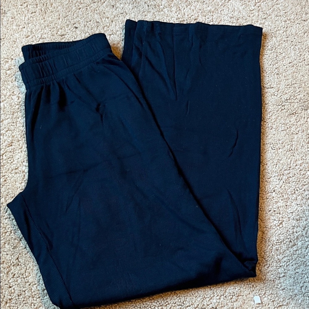 aritzia navy blue Ribbed Lounge Pants or sweatpants